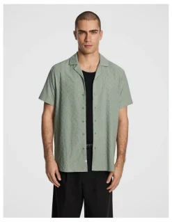 yd. Murdock Textured Shirt in Sage