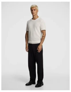 yd. Striker Cotton Knitted Tee in Off White
