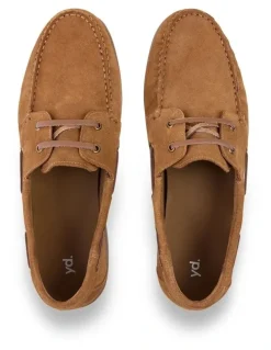 yd. Theo Suede Boat Shoe in Tan