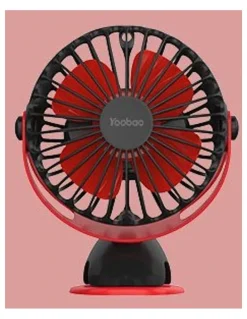 Yoobao Black Noiseless Mini Clip Fan