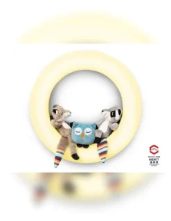 Zazu Nightlight - Wall Light With 3 Soft Toys in Yellow